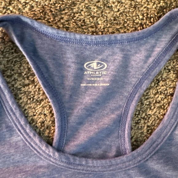 Women's Blue Athletic Tank Top - Picture 3 of 3